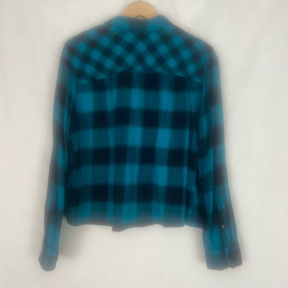 NWT Express Women's Cropped Flannel Top Size Large - Picture 8 of 9